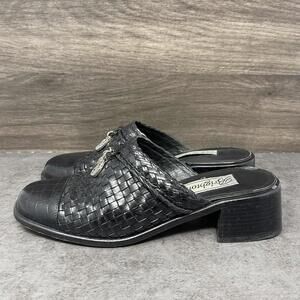 Brighton Shoes Womens Size 8 Franki Croc Mule Leather Embossed Slip On